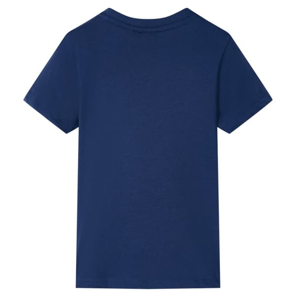 T-shirt med korta ärmar för barn mörkblå 140