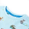 Miniatyrbild 3 av 7: T-shirt för barn ljusblå melange 92