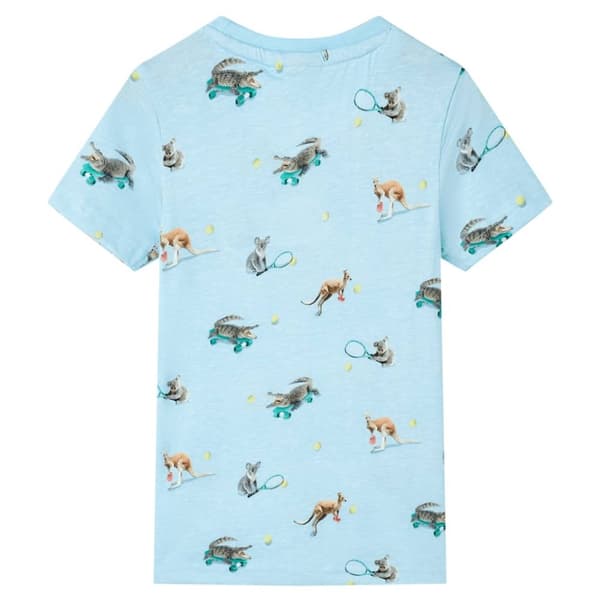 T-shirt för barn ljusblå melange 92