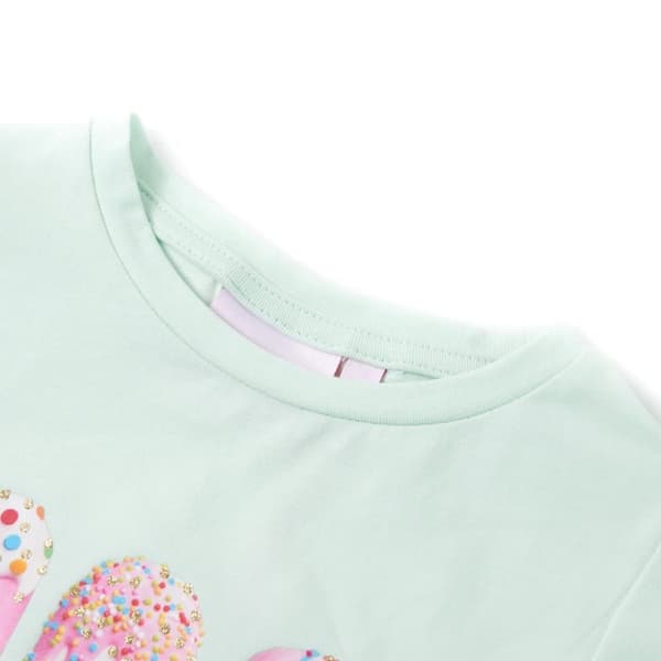 T-shirt för barn ljus mintgrön 92