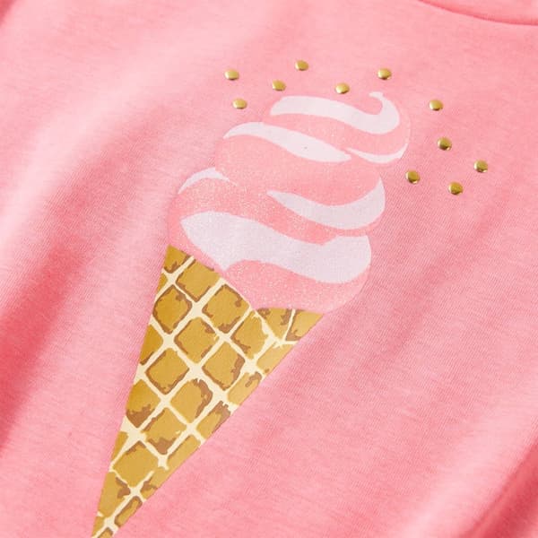 T-shirt för barn klar puderrosa 140