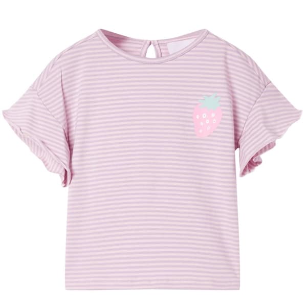 T-shirt med volangärmar för barn lila 92