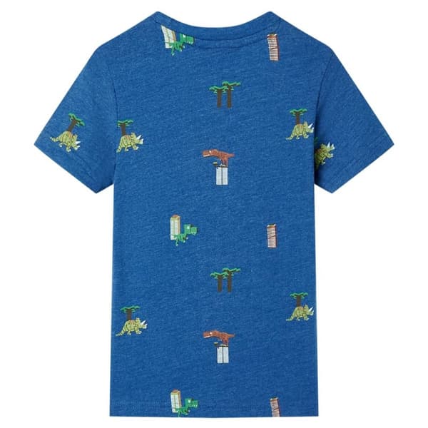 T-shirt til børn str. 140 mørk blåmeleret