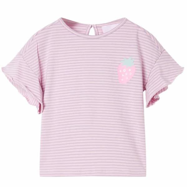 T-shirt med volangärmar för barn lila 140