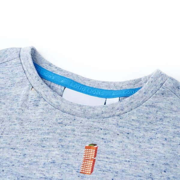 T-shirt til børn str. 92 mørk blåmeleret