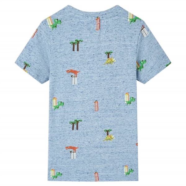 T-shirt til børn str. 92 mørk blåmeleret