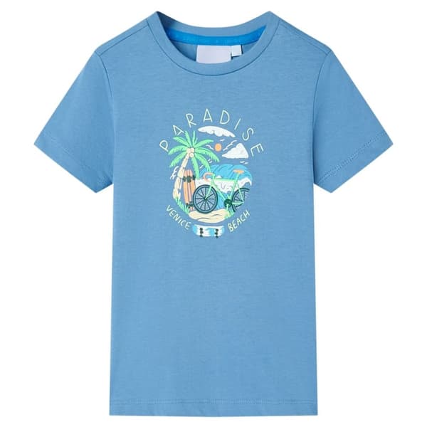 T-shirt för barn mellanblå 116
