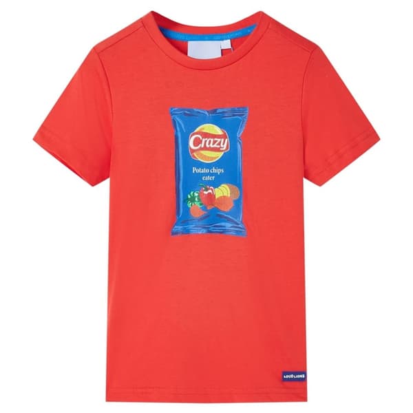 T-shirt med korta ärmar för barn röd 92