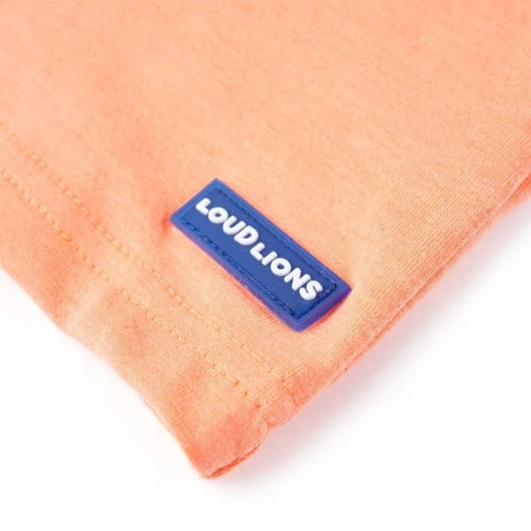 T-shirt med korta ärmar för barn neonorange 116