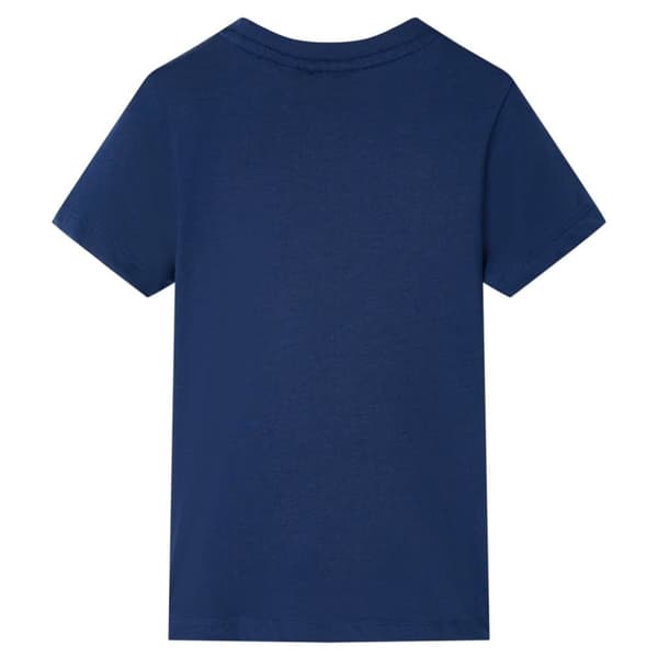 Kortærmet T-shirt til børn str. 128 mørk mørkeblå