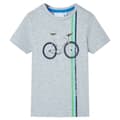 Miniatyrbillede 1 af 7: Kortærmet T-shirt til børn str. 128 grå