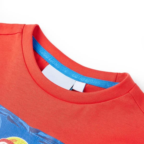 T-shirt med korta ärmar för barn röd 104