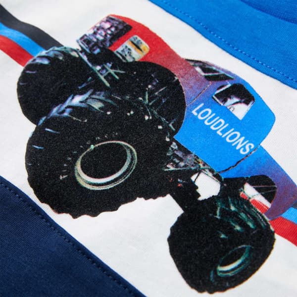 T-shirt för barn blå och marinblå 140