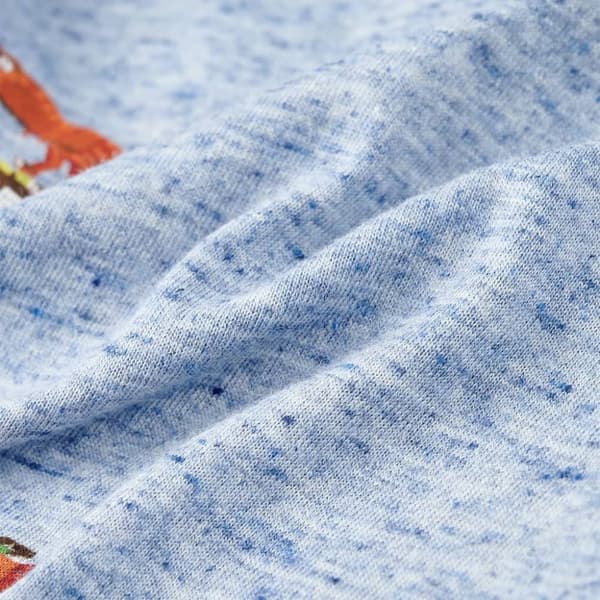 T-shirt för barn blå melange 140