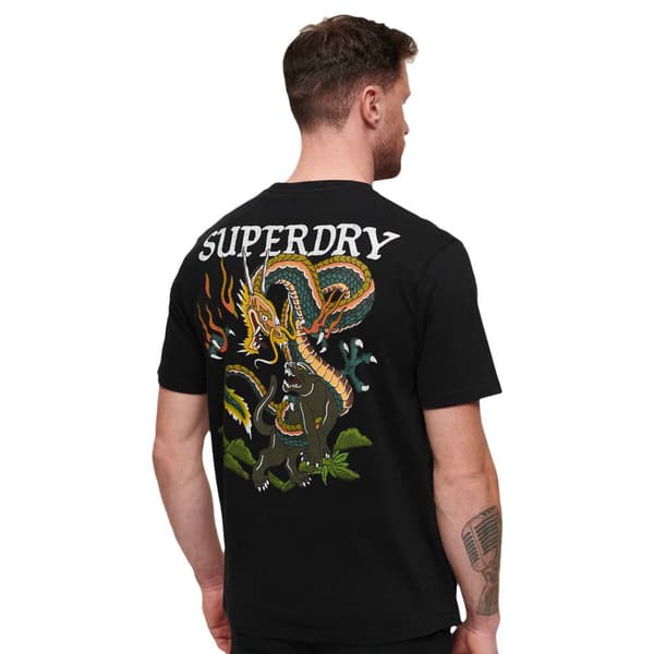 Superdry Kortärmad T-shirt Tattoo Graphic Loose Svart L Man