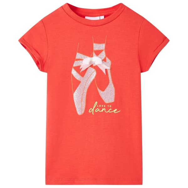 T-shirt för barn röd 128