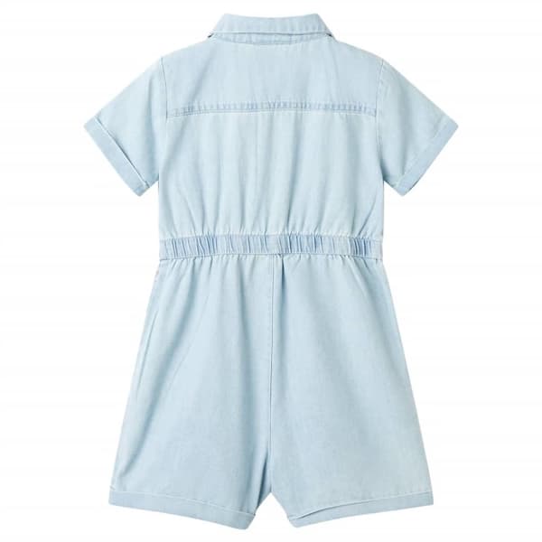 vidaXL Onesie for barn med korte ermer myk blå 128