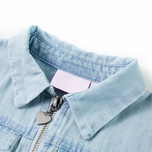 vidaXL Onesie for barn med korte ermer myk blå 116