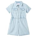 Miniatyrbilde 1 av 8: vidaXL Onesie for barn med korte ermer myk blå 116