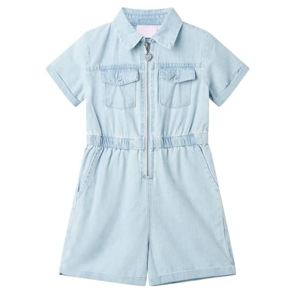 vidaXL Onesie for barn med korte ermer myk blå 116