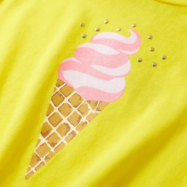 vidaXL T-shirt för barn gul 140