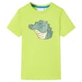 Miniatyrbild 1 av 7: vidaXL T-shirt för barn limegrön 140