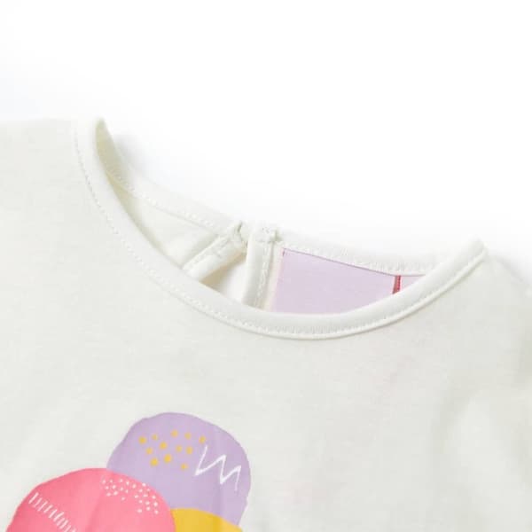 vidaXL T-shirt för barn ecru 116