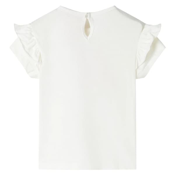 vidaXL T-shirt för barn ecru 116