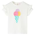 Miniatyrbild 1 av 7: vidaXL T-shirt för barn ecru 116
