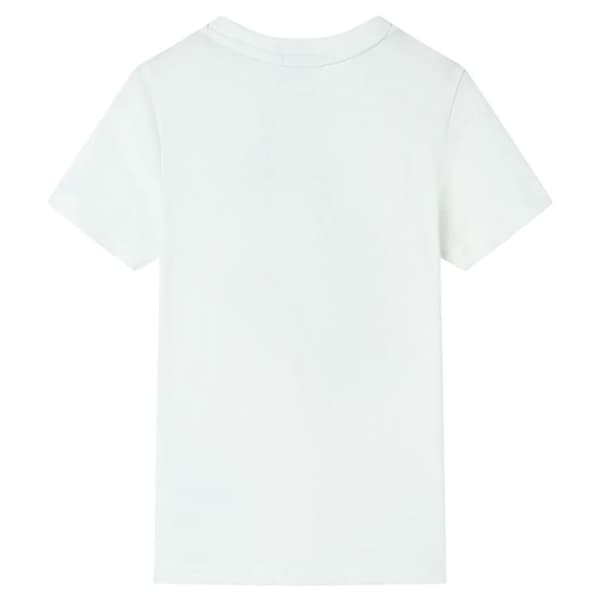 vidaXL T-shirt med korta ärmar för barn ecru 92