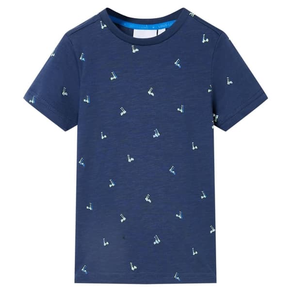 vidaXL T-shirt för barn mörkgrå 140