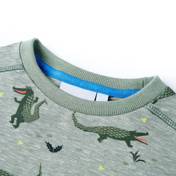 vidaXL Lasten collegepaita meleerattu vaalea khaki 128