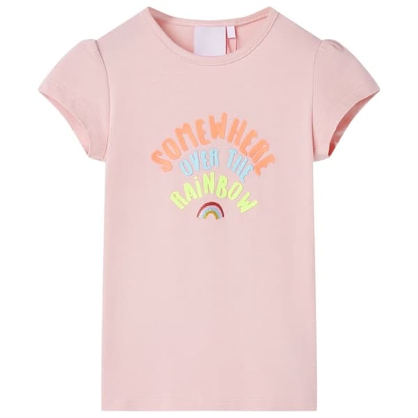 vidaXL T-shirt til børn str. 128 lyserød