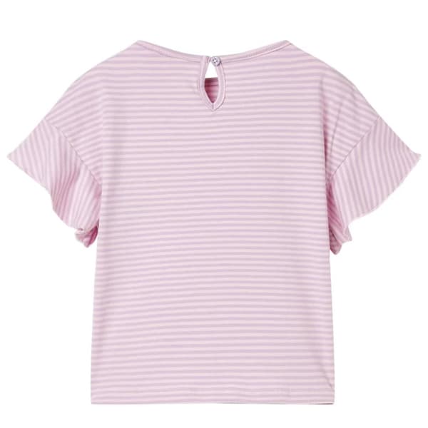 vidaXL T-shirt til børn str. 128 med flæser lilla