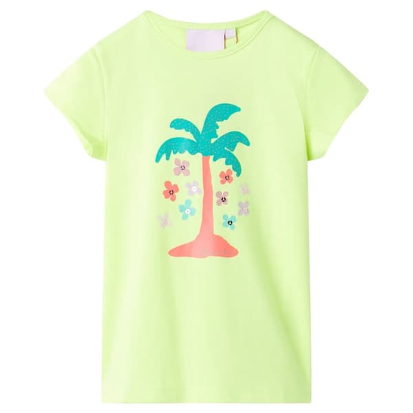 vidaXL T-shirt til børn str. 116 gul
