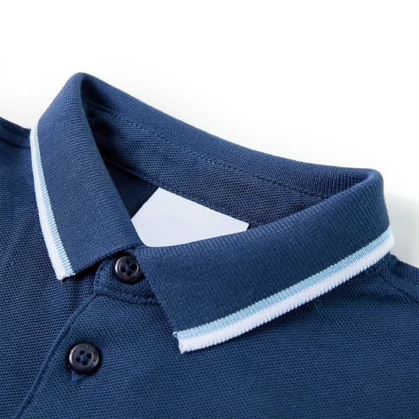 vidaXL Poloshirt til børn str. 128 mørkeblå