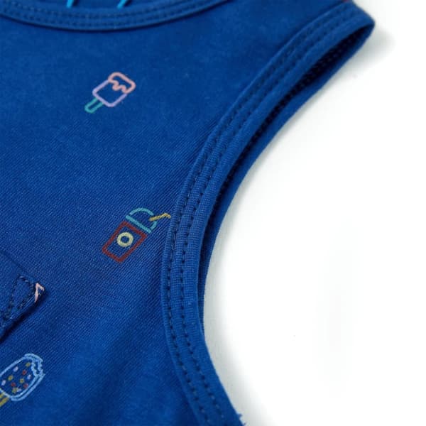 vidaXL Tanktop til børn str. 104 mørkeblå