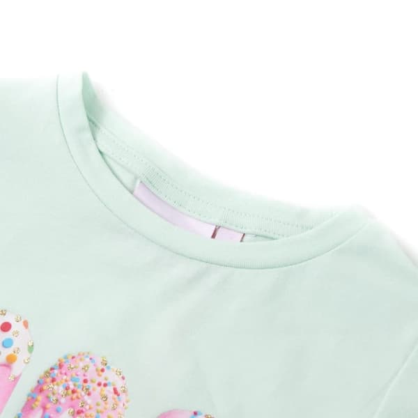 vidaXL T-shirt til børn str. 116 lys mintgrøn
