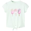Miniatyrbillede 1 af 7: vidaXL T-shirt til børn str. 116 lys mintgrøn