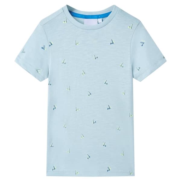 vidaXL T-shirt til børn str. 104 lyseblå