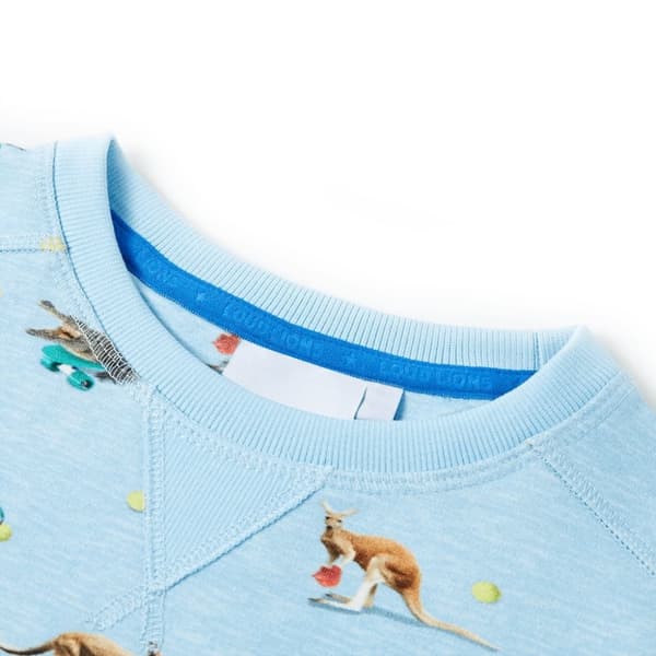 vidaXL Sweatshirt til børn str. 128 lys blåmeleret