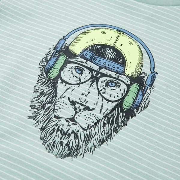 vidaXL T-shirt til børn str. 116 striber lys mintgrøn