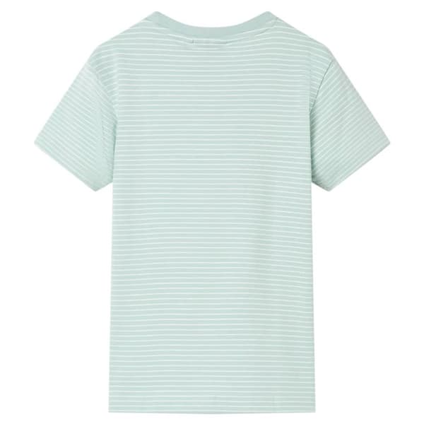 vidaXL T-shirt til børn str. 116 striber lys mintgrøn