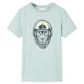 Miniatyrbillede 1 af 7: vidaXL T-shirt til børn str. 116 striber lys mintgrøn