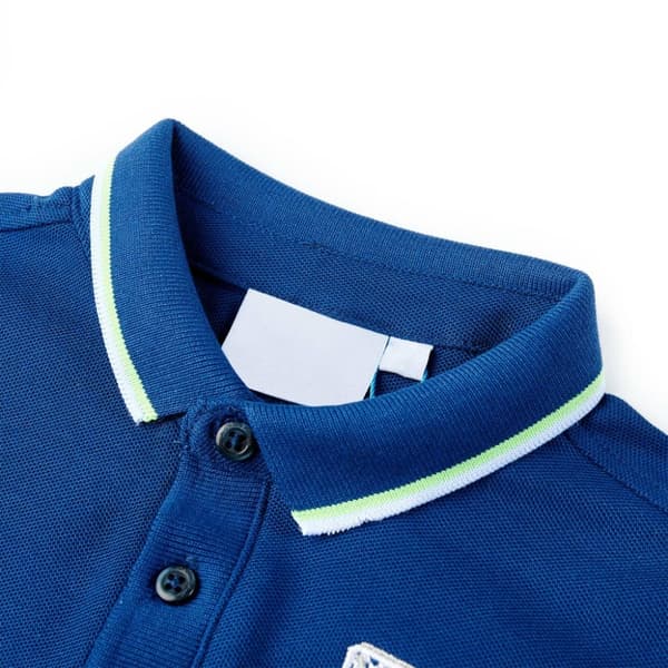vidaXL Poloshirt til børn str. 104 mørkeblå