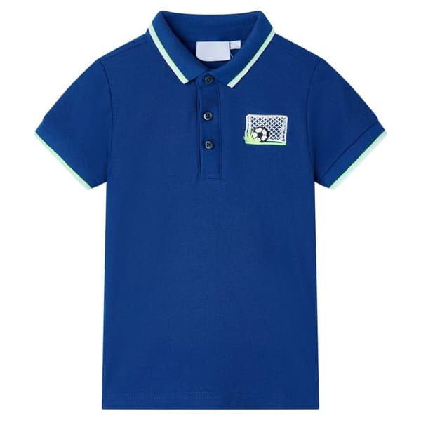 vidaXL Poloshirt til børn str. 116 mørkeblå