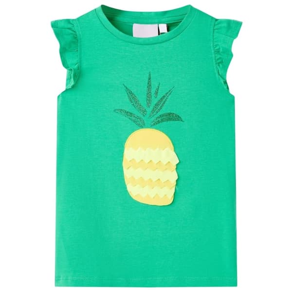 vidaXL T-shirt til børn str. 116 grøn