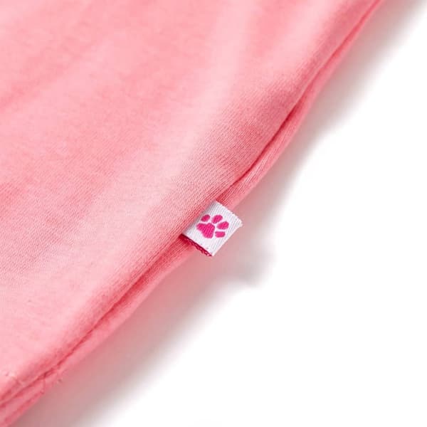 vidaXL T-shirt för barn klar puderrosa 128