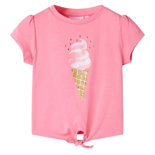 vidaXL T-shirt för barn klar puderrosa 128