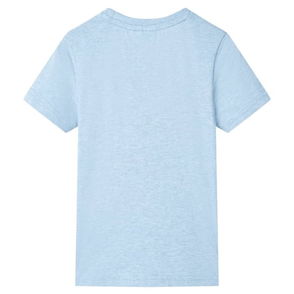 vidaXL T-shirt för barn mjuk blå melerad 116